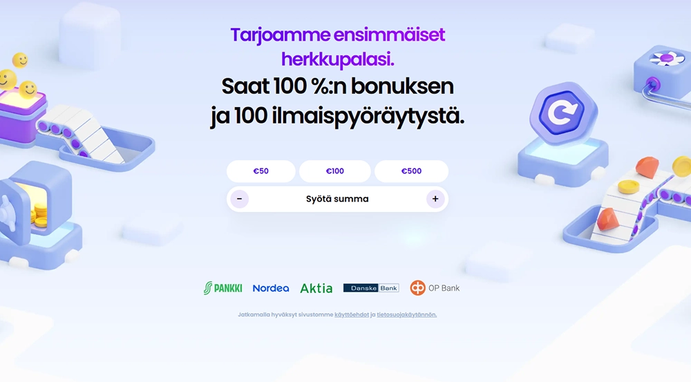 Trickz Casinon kotisivu tietokonetilassa