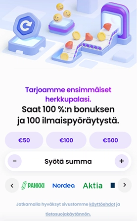 Trickz Casino etusivu mobiilinäkymässä